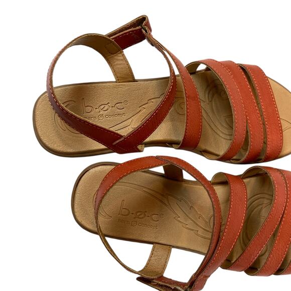 BOC Born Concept Orange Strappy Sandals Size 10.5 - Picture 4 of 6